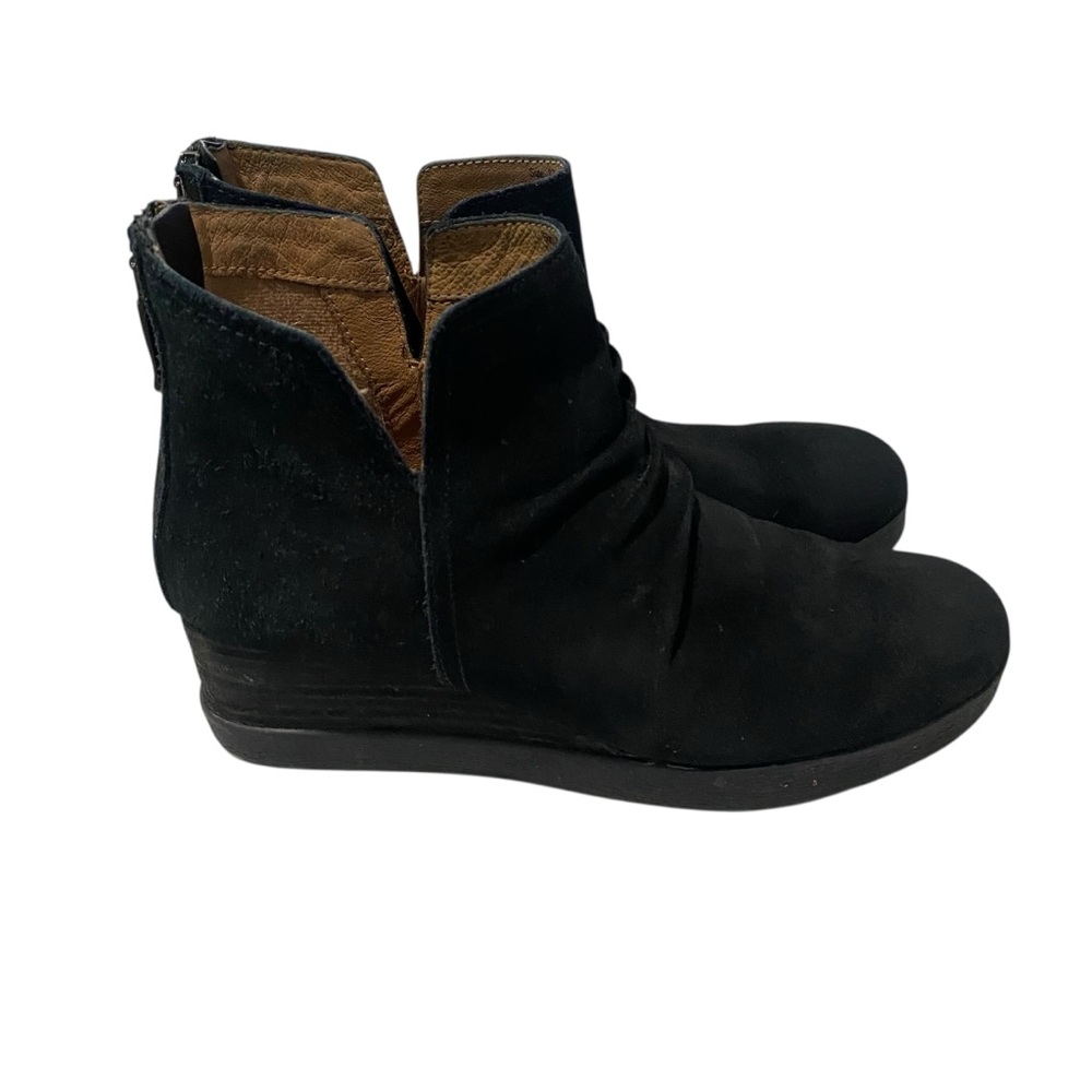 Dansko Stephanie Women Back-Zip Waterproof Suede Wedge Boots 37 US 6.5-7 - Picture 5 of 10